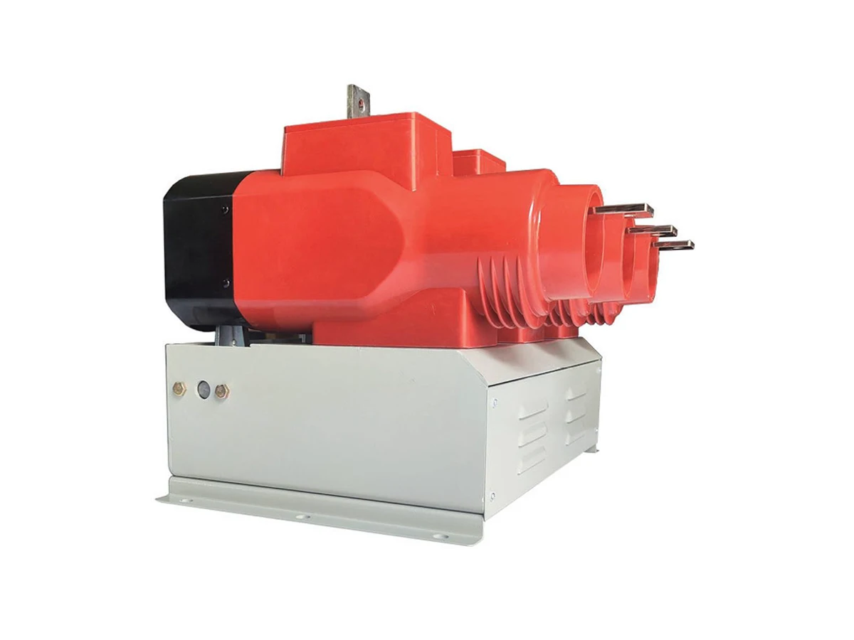 Structure de disjoncteur à vide à répulsion électrique LZND-12 montrant un mécanisme en forme de U et des pôles intégrés pour des commutations fréquentes