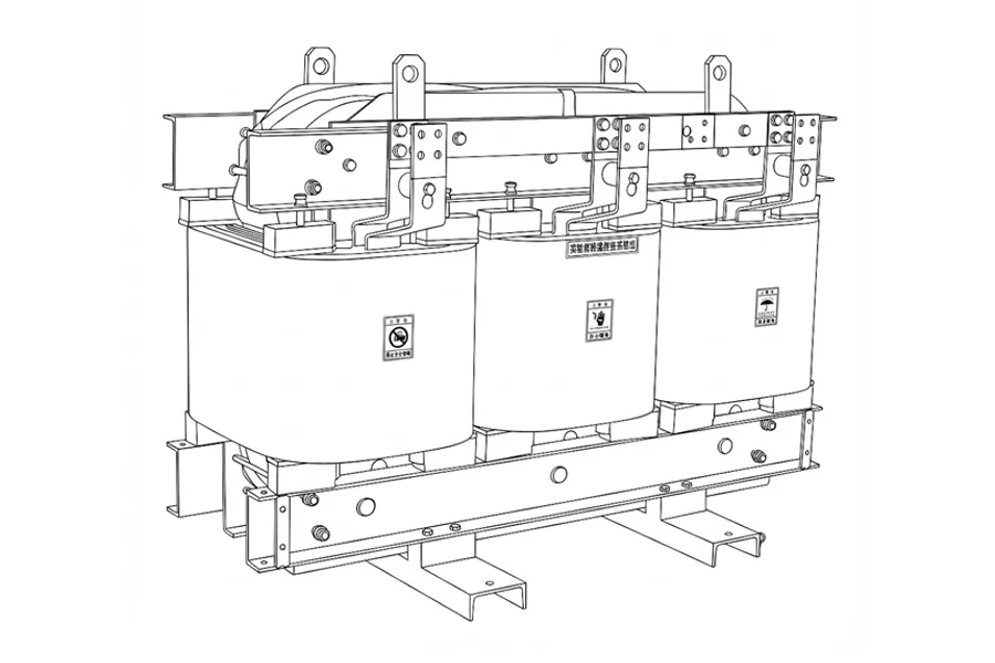 XBRELE SBH15 உருவமற்ற உலோகக் கலவை மாற்றிப் பொறியியல் கோட்டு வரைபடம்