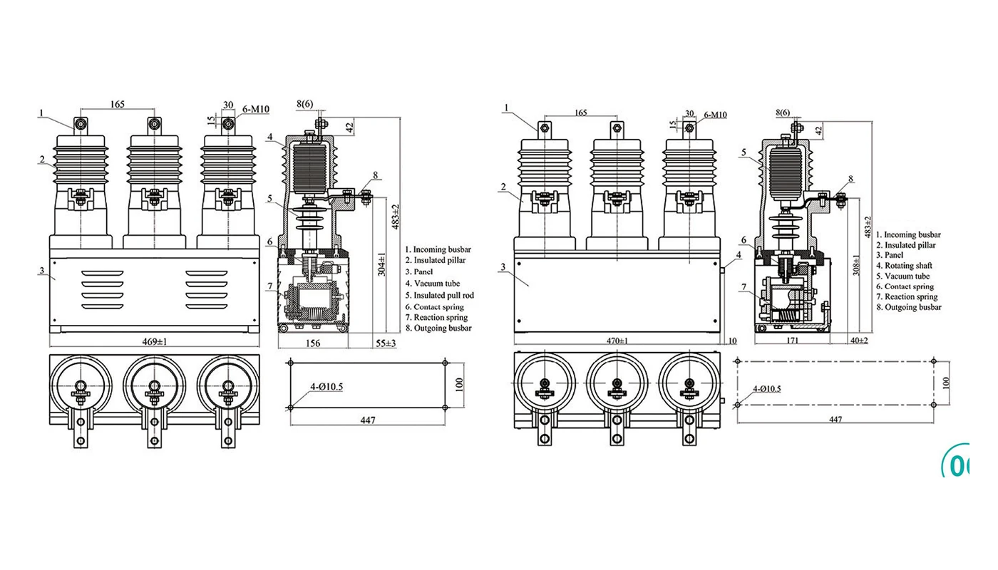 CKG4-□/12F□B□□ رسم تخطيطي لأبعاد موصل فراغي مكثف متتالي