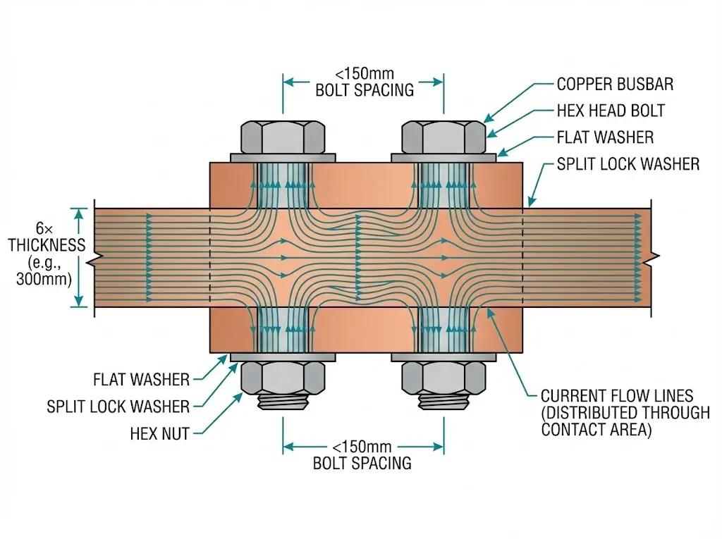 многоболтовое соединение поперечного сечения