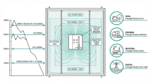 Insulation coordination BIL selection diagram showing altitude correction factors and pollution severity levels for medium voltage switchgear