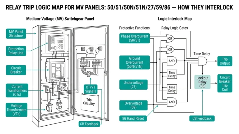relay trip logic map for mv engineering overview image for medium-voltage switchgear applications