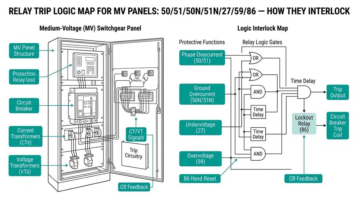 логическая карта релейного отключения для мв инженерный обзор изображения для распределительных устройств среднего напряжения