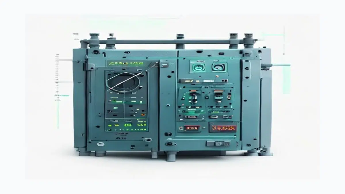Product inspection scene showing a thermal anomaly investigation on an epoxy contact box with contact resistance and partial discharge test callouts