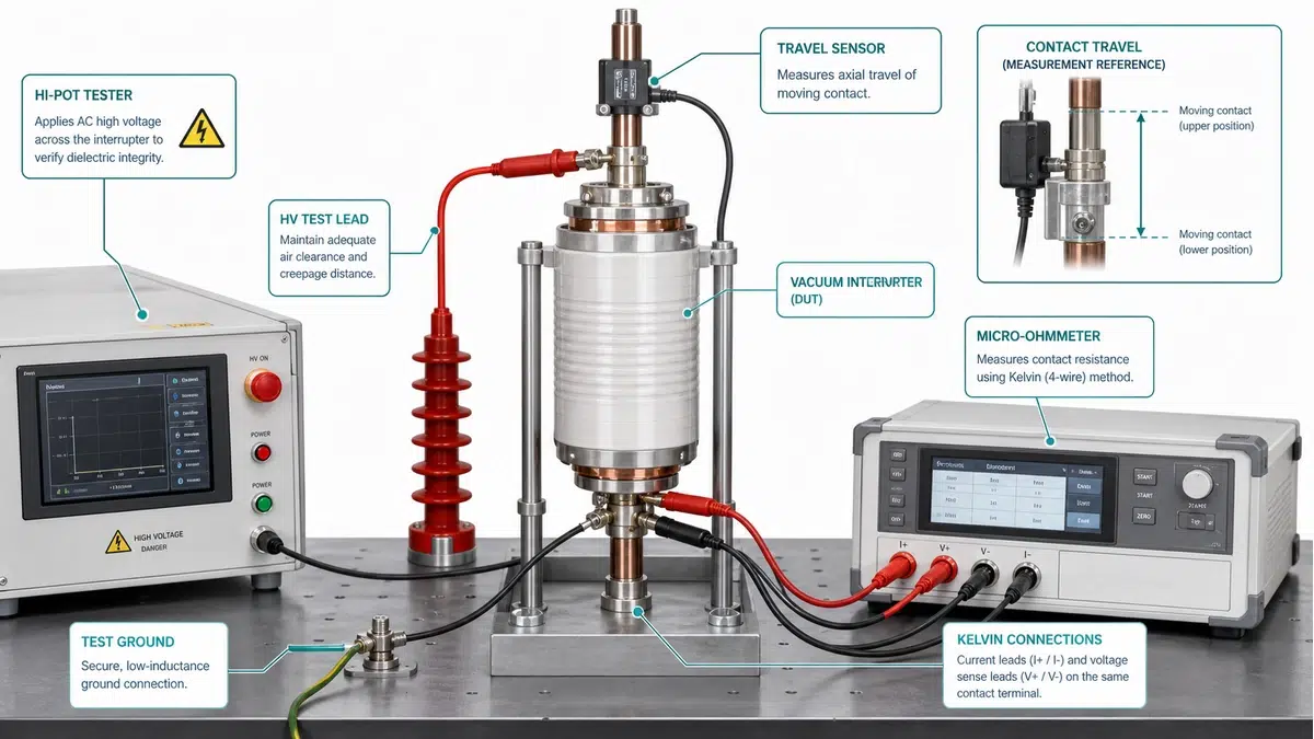 VCB Hi-Pot y micro-ohmios para pruebas de campo