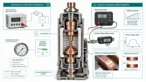 Comparación de la pérdida de vacío VCB y el diagnóstico de la erosión por contacto