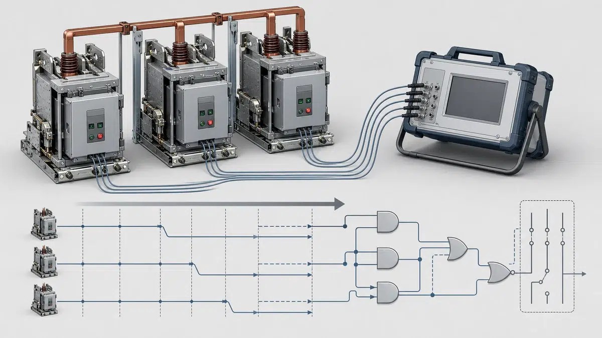 XBRELE Bus Transfer Schemes with VCBs: Interlock Logic and Sequence Validation - test measurement