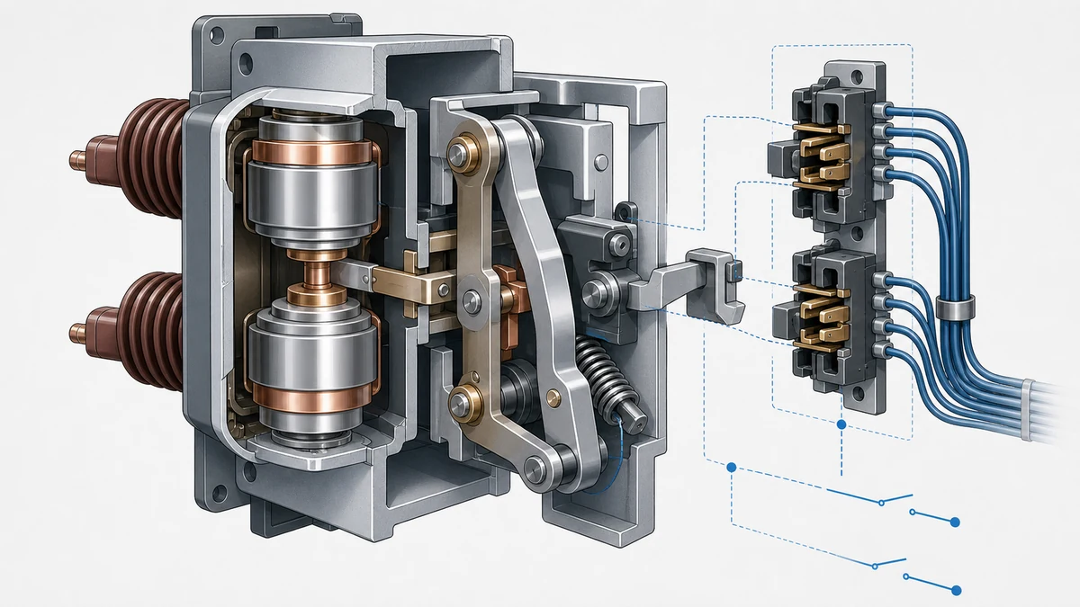 XBRELE Vacuum Contactor Auxiliary Contact Wetting Current and PLC Input Reliability - engineering anatomy