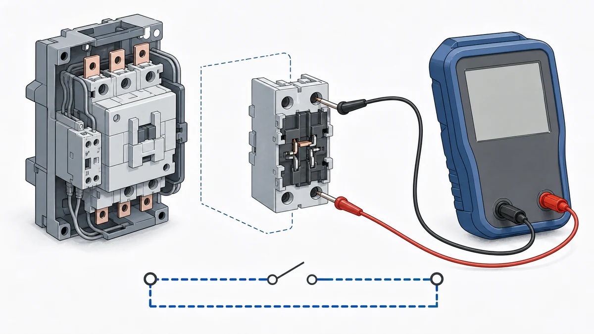 XBRELE Vacuum Contactor Auxiliary Contact Wetting Current and PLC Input Reliability - test measurement