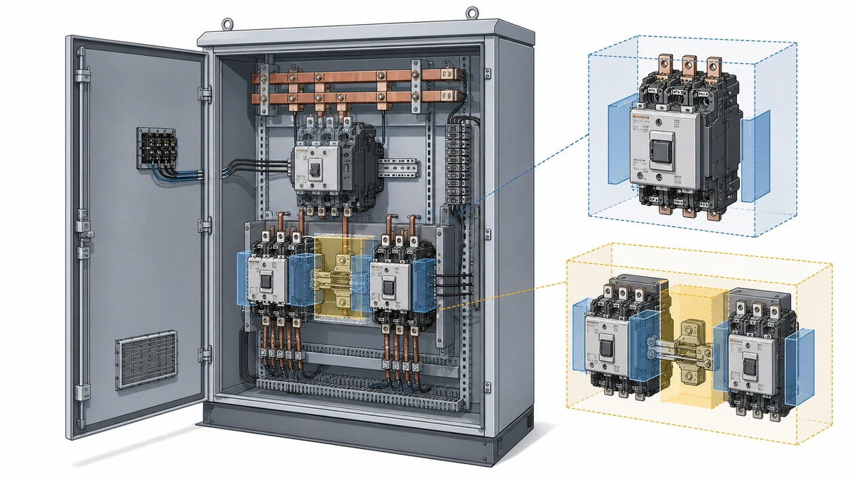 XBRELE Vacuum Contactor Mechanical Interlock in Reversing Starters: Verification Sequence - application context