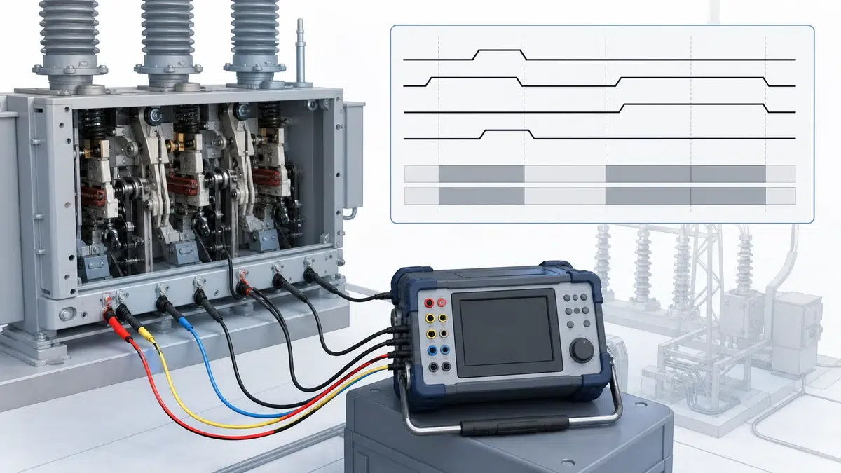 XBRELE VCB Auxiliary Contact Allocation for SCADA and Protection Relays - test measurement